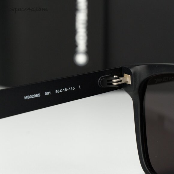 Montblanc Women Sunglasses Matte Black Grey Square MB0298S 001 BRAND NEW main image 8